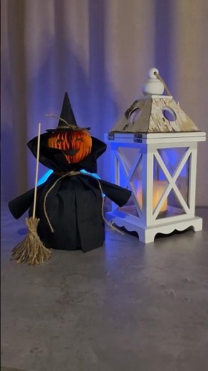 DIY Halloween Witch Pumpkin Final Reveal! 🎃🧙‍♀️ #diy #halloween #shorts #papercraft