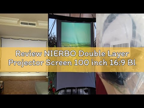 Review NIERBO Double Layer Projector Screen 100 inch 16:9 Black Back Portable Projection Movie Scree
