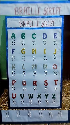Braille Script 3D Model for School Project ⠃⠗⠁⠊⠇⠇⠑ | Easy DIY Science Model #Shorts #BrailleScript