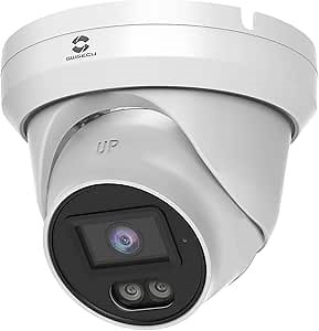 GWSECU 5MP PoE IP Dome Camera with Human/Motion Detection Outdoor Indoor, Wired Video Surveillance Security Audio Camera, 110° Wide Angle 2.8mm Lens, IP67 100ft IR Night Vision, GW-D5U93BA1M