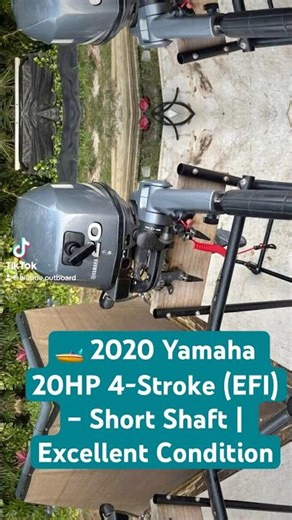 🚤 2020 Yamaha 20HP 4-Stroke (EFI) – Short Shaft | Excellent Condition #shorts #reels #automobile