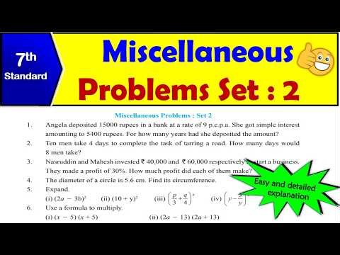 Miscellaneous Problem Set 2 Class 7 | Maths | Maharashtra Board | Complete Explanation & Solutions