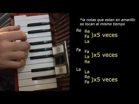 TUTORIAL ACORDEON CUMBIA (bonita y mentirosa) aprende acordeon
