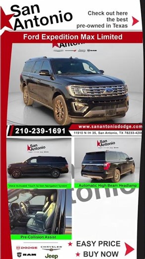 Pre-Owned 2018 Ford Expedition Max Limited With Navigation