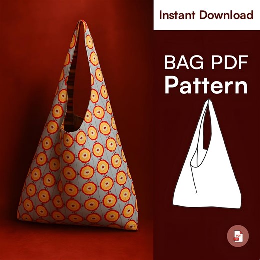Hobo Market Bag Sewing Pattern | Slouchy Shoulder Tote (PDF Pattern) - Etsy