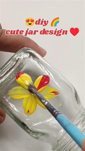 ✨ “Amazing Glass Jar Painting 😍 | DIY Aesthetic Craft”#diy #craft #handmade #art #aesthetic