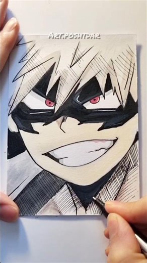 How to Draw Katsuki Bakugou 💪🧡 #howtodraw #art #drawing #myheroacademia #bakugo #katsukibakugou