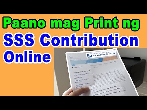 How to print SSS Contribution online