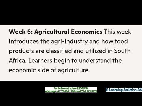 Grade 10 Agricaltural Sciences Term 1 | Scope for Test 2026