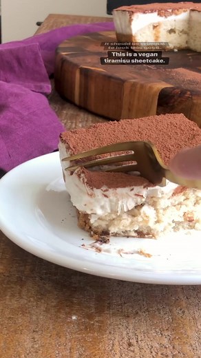You’ve got to try this Vegan Tiramisu Cake! Recipe -> https://www.veganricha.com/vegan-tiramisu-sheet-cake/ | Vegan Richa