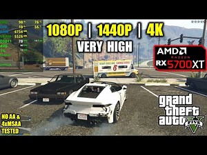 RX 5700 XT | GTA 5 / V - 1080p, 1440p, 4K - Very High settings - with and without MSAA
