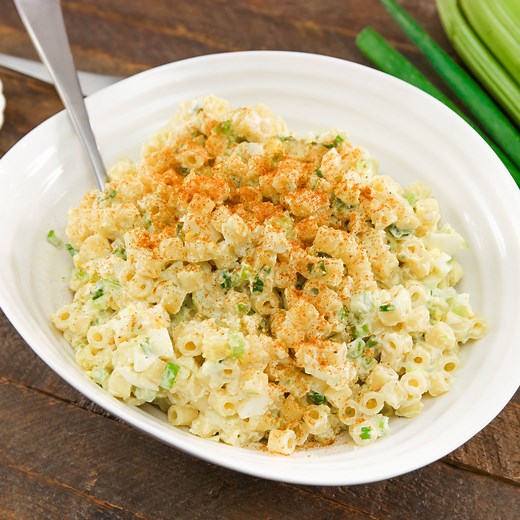 Simply the best: OLD FASHIONED MACARONI SALAD Print the recipe here: http://www.recipegirl.com/2015/05/18/old-fashioned-macaroni-salad/ | RecipeGirl