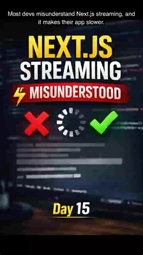 Most devs misunderstand Next.js streaming