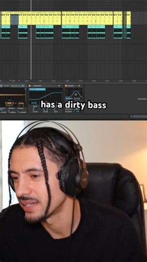 How I add make the bass dirty #mixing #mastering #vocals #recording #sing #studio #ableton #bass