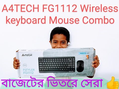 A4TECH FG1112 Wireless Keyboard Mouse Combo Unboxing & Review