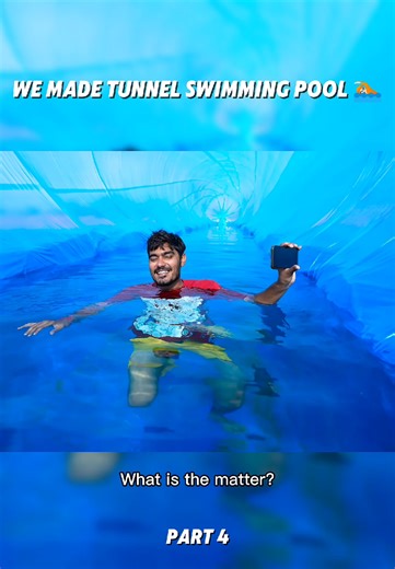 we made tunnel swimming pool 🏊🏻#creatorsearchinsights #tunnelswimingpool #experiment #UK #crazyxyz