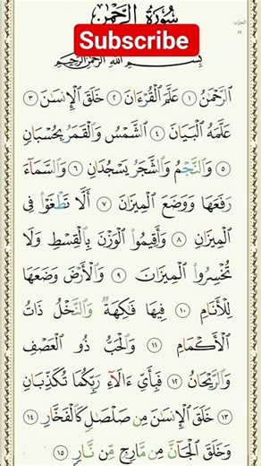 Surah Rahman Full With Arabic Text (HD) سورة الرحمن