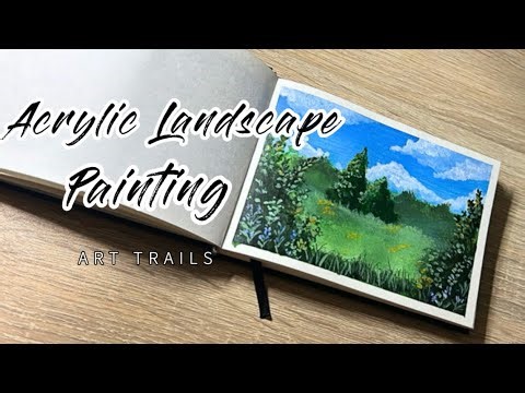 Mini Acrylic Garden 🌿| Step-by-Step Tutorial 🪻🌺