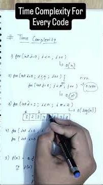 Time Complexity For Every Code | Codewithyash