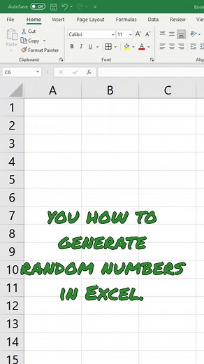 How to generate random numbers in Excel #exceltips #excelbeginner #exceltutorial