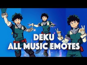 Deku (Izuku Midoriya) Dances All Music Emotes (That we Have) - FORTNITE