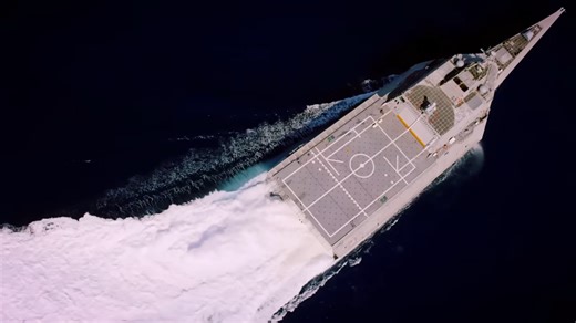 Watch a $500M warship hit 40+ knots in open water - "Insane speed"