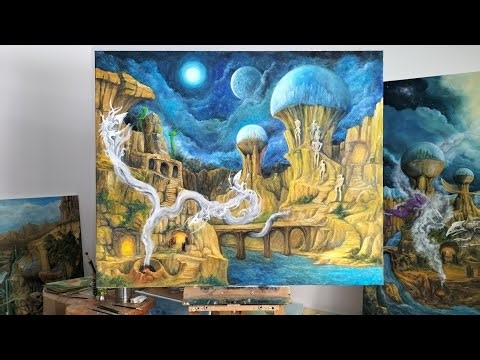 Art Collector Physical Original Oil on Canvas Paintings Fantasy Surrealism Gregory Pyra PIRO
