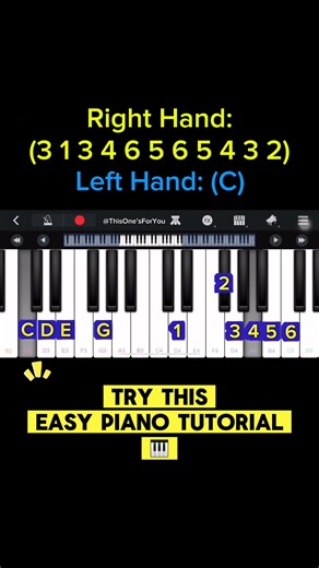 Try this Easy Piano Tutorial 🎹✨#shortvideo #piano #reels #highlights