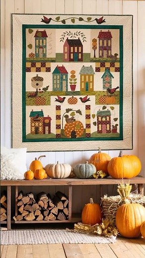 Have a happy fall with our newest autumn Block of the Month program! #quilting #sewing #diy