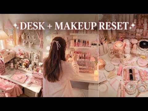 STATIONERY DESK ORGANIZING + HUGE MAKEUP ORGANIZATION 2026 ✏️💄 | Satisfying Double Reset