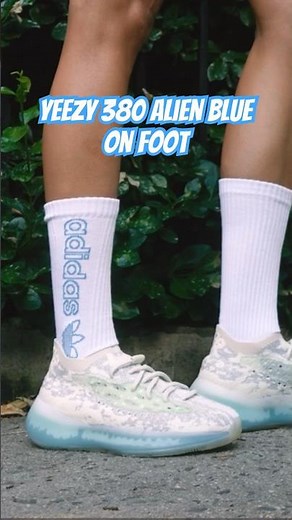 How the RESTOCKED Yeezy 380 Alien Blue looks like on foot! 👀 #sneakers #yeezy #kanye #style