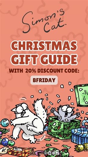 Gift Ideas for the cat lovers! 😻 Have a look here: https://simonscatmerch.com/en-gbp/collections/festive Use code BFRIDAY for 20% off. 🎄❄️ | Simon's Cat