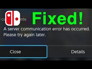 Nintendo Switch HOW TO FIX “A server communication error has occurred”