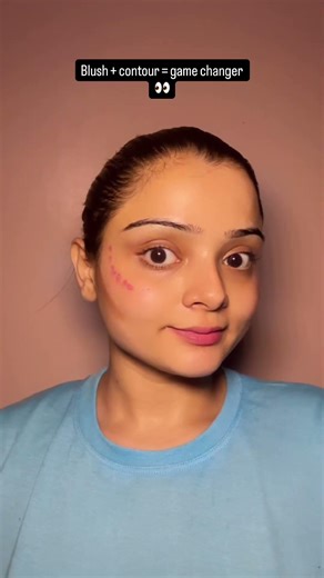 Blush + contour combo hits different 😳✨Try placing blush above your contour 👀 #youtubeshorts