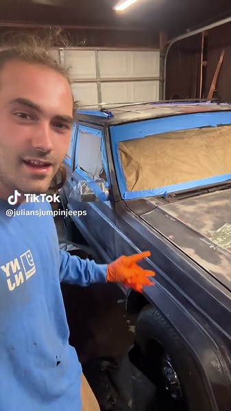 Before and after paint on this 35 year old Jeep Cherokee, I have a full video on this Jeep coming out so stay tuned and subscribe to my YouTube so you don’t miss it! #autobody #jeepxj #carpaint #jeep #classiccar