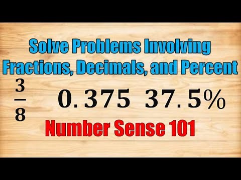 Solve Problems Involving Fractions, Decimals and Percent