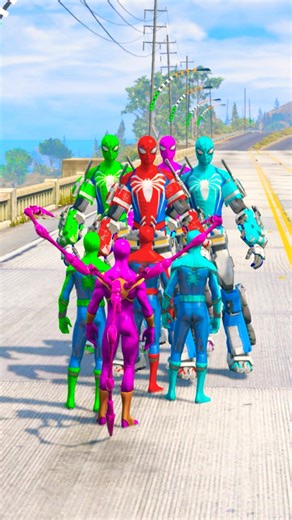 ROBOT SPIDER-MAN RANDOM VS SPIDER-MAN RANDOM TEAM BATTLE #18 #shorts