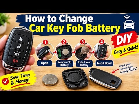 How to Change Car Key Fob Battery 🔋 | DIY Key Fob Battery Replacement in Minutes