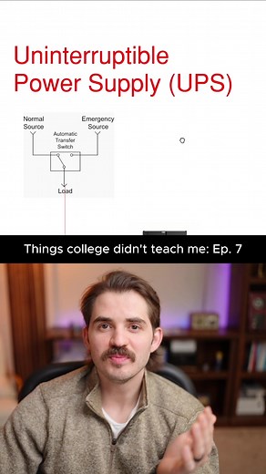There are a lot of different ways to use a UPS to back up power but this is the most common scenario I run into on commercial facilities. Thanks to the people that asked for this topic. What else do you want to hear about? 👉link in bio to start learning the skills engineering firms are hiring for right now #electrical #engineering #student