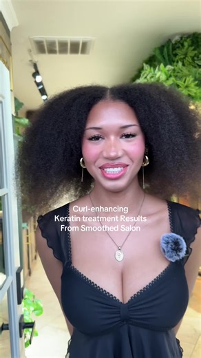 Replying to @liascrolls talk really won’t believe that results tho. We are so excited to showcase Kim’s curls after just ONE treatment at SMOOTHED. We did our curl-enhancing keratin treatment, and the results speak for themselves. What used to take Kim hours now takes about 15 minutes. Her shrinkage used to be intense, and now her hair is laying past her shoulders — which is a huge win. This is only her first treatment, and we can’t wait to show you what the next few do for her curl definition, 
