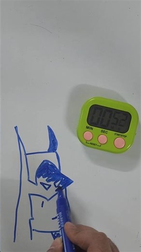You can also beat my record by drawing Batman in this short time. 🦇🎨#drawing