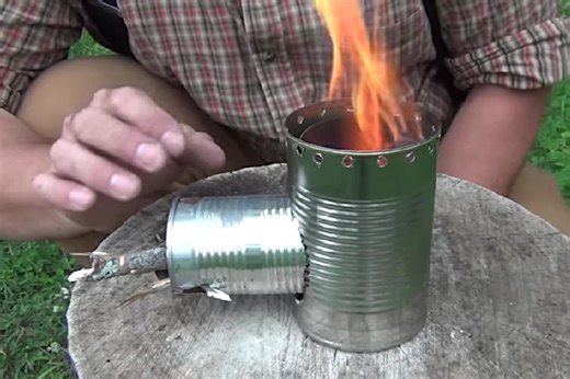 Simple Hobo Rocket Stove is Great for Stealth Camping