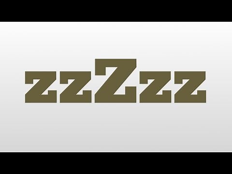 zzZzz meaning and pronunciation