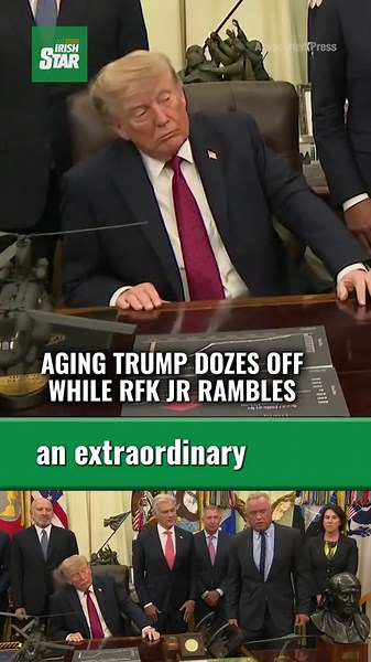Trump appears to doze off during RFK Jr. speech