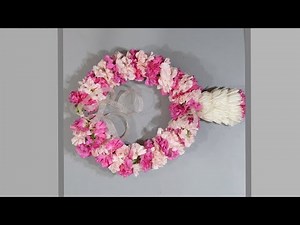 How to string a fresh flower garland with carnations and spider mums