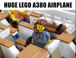 This amazing LEGO plane contains 40,000 pieces and includes a double-decker interior with fantastic details! ✅ 7-foot (2.1m) wingspan ✅ Rectractable landing gear ✅ Motorized engines and flaps ✅ 10 months to design/build ✅ Weighs 90 pounds (40.8kg) Created by BigPlanes Follow him on YouTube: http://bit.ly/37Z4yiq & Flickr: https://bit.ly/3jJNi9a | Beyond the Brick