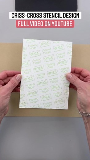 12K views · 375 reactions | Cross-cross Stencil Design! Full video on YouTube! #ginakdesigns #cardmaking #papercrafts #stamping #stencils #inkblending | Gina K Designs | Facebook