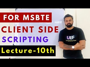 Client Side Scripting For MSBTE Diploma | Lecture - 10th | With Full notes , Question Banks And Book