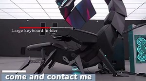 Gaming Chair Office Desk Chair with Scorpion Modelling Design, Chair Ergonomic Science Fiction Computer Armchair PU Leather E-Sports Gamer Chairs with Electric Adjustment (E)