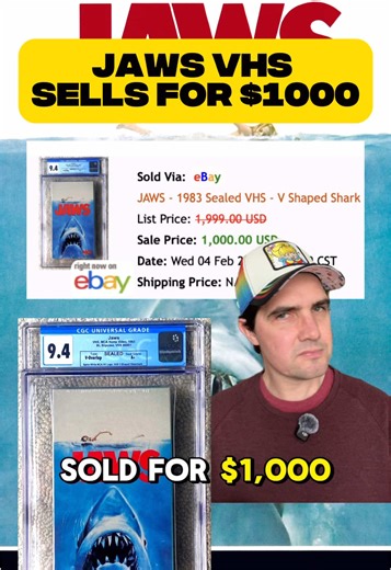 Recent Jaws sealed VHS sale of $1,000. We take a closer look at this 1983 box and compare it to the true 1st-edition 1980 release. Shout-out to @le.collectibles and the incredibly useful collector resource @vhsbible.